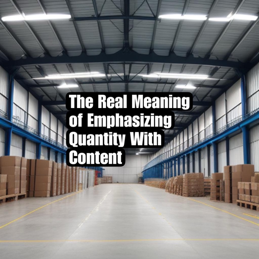 What does “quantity of content” actually signal to an&nbsp;audience?