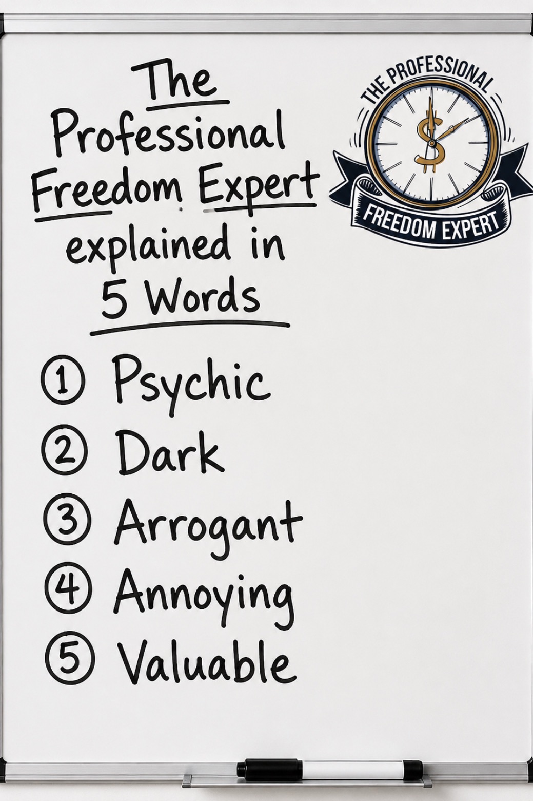 Psychic, Dark, Annoying, Arrogant, and Valuable (5 Words To Describe The Brand)
