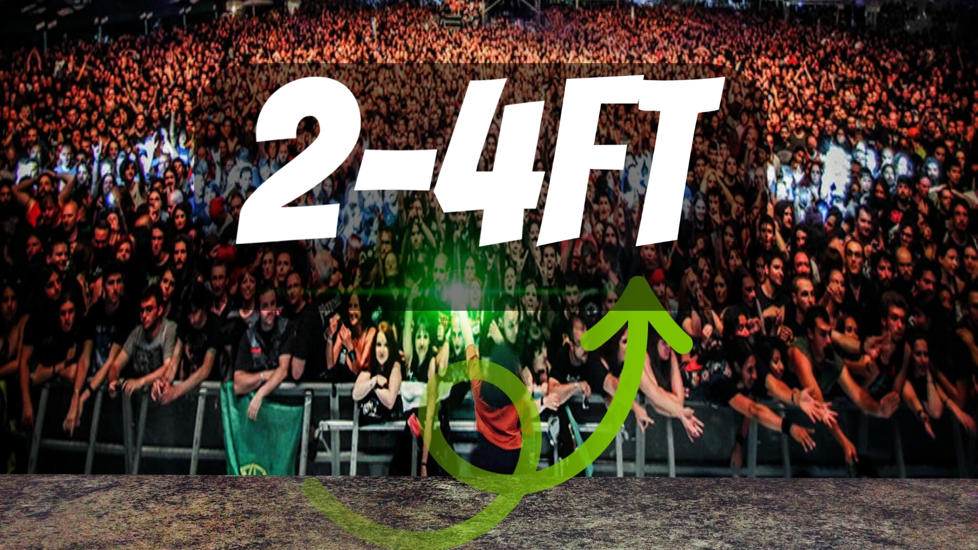 2 – 4 FT From The Ground At Stage